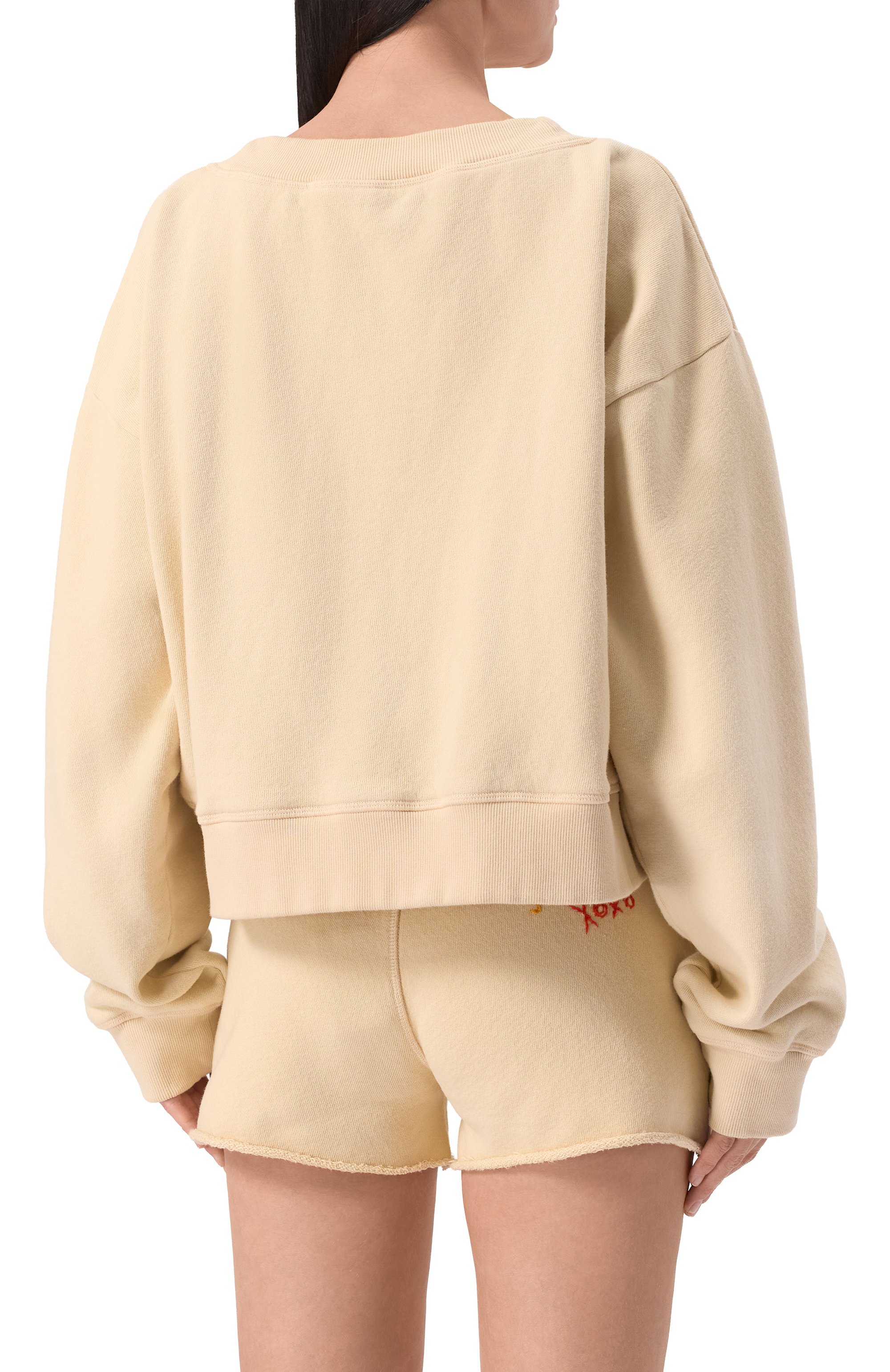 Хлопковый свитшот DSQUARED2 кремового цвета по цене 51400 руб., арт. S73GU0104/S25140, фото 4 Хлопковый свитшот DSQUARED2, арт. S73GU0104/S25140, фото 4