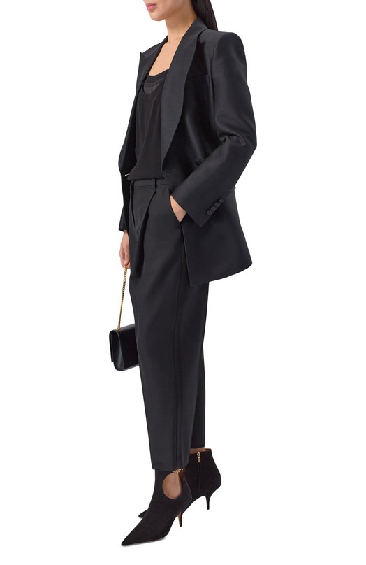 Замшевые ботильоны Agia 70 Ferragamo 01K359/784 Чёрный  01K359/784 Фото 3