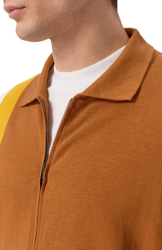 Хлопковый кардиган Kiton UMM0767 Коричневый  UMM0767 Фото 5