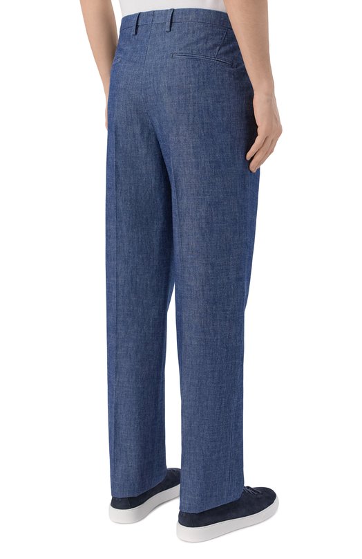 Хлопковые брюки Boglioli 80930W/SB6016 Синий  80930W/SB6016 Фото 4