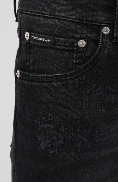 Джинсы DOLCE & GABBANA черного цвета по цене 93750 руб., арт. GY07LD/G8AZ5, фото 5 Джинсы DOLCE & GABBANA, арт. GY07LD/G8AZ5, фото 5