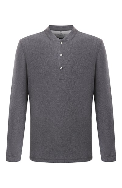 Мужская хлопковый лонгслив-хенли BRUNELLO CUCINELLI, арт. M0B131365