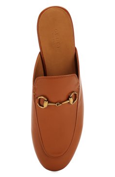 Женские кожаные сабо princetown GUCCI светло-коричневого цвета, арт. 423513/C9D00 | Фото 5 (Материал внутренний: Натуральная кожа; Подошва: Плоская; Статус проверки: Проверено, Проверена категория; Каблук высота: Без каблука, Низкий; Материал внешний: Натуральная кожа)