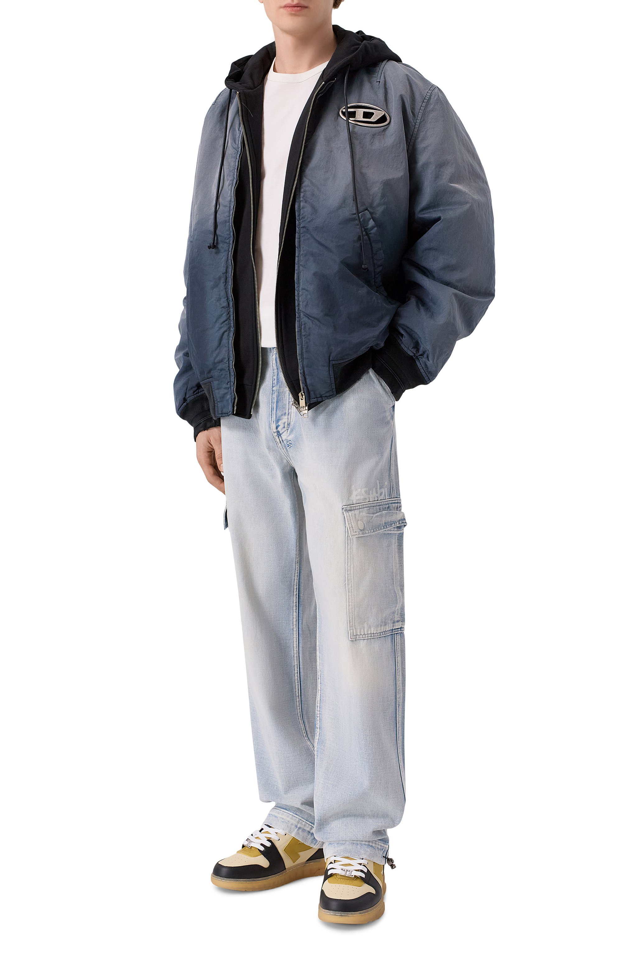 Комбинированные кеды out of office OFF-WHITE, арт. 0MIA189F25LEA00C, фото 2