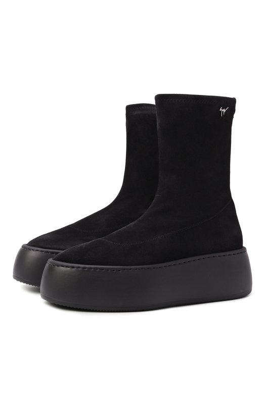 Замшевые полусапоги Giuseppe Zanotti Design RW50003 Чёрный RW50003