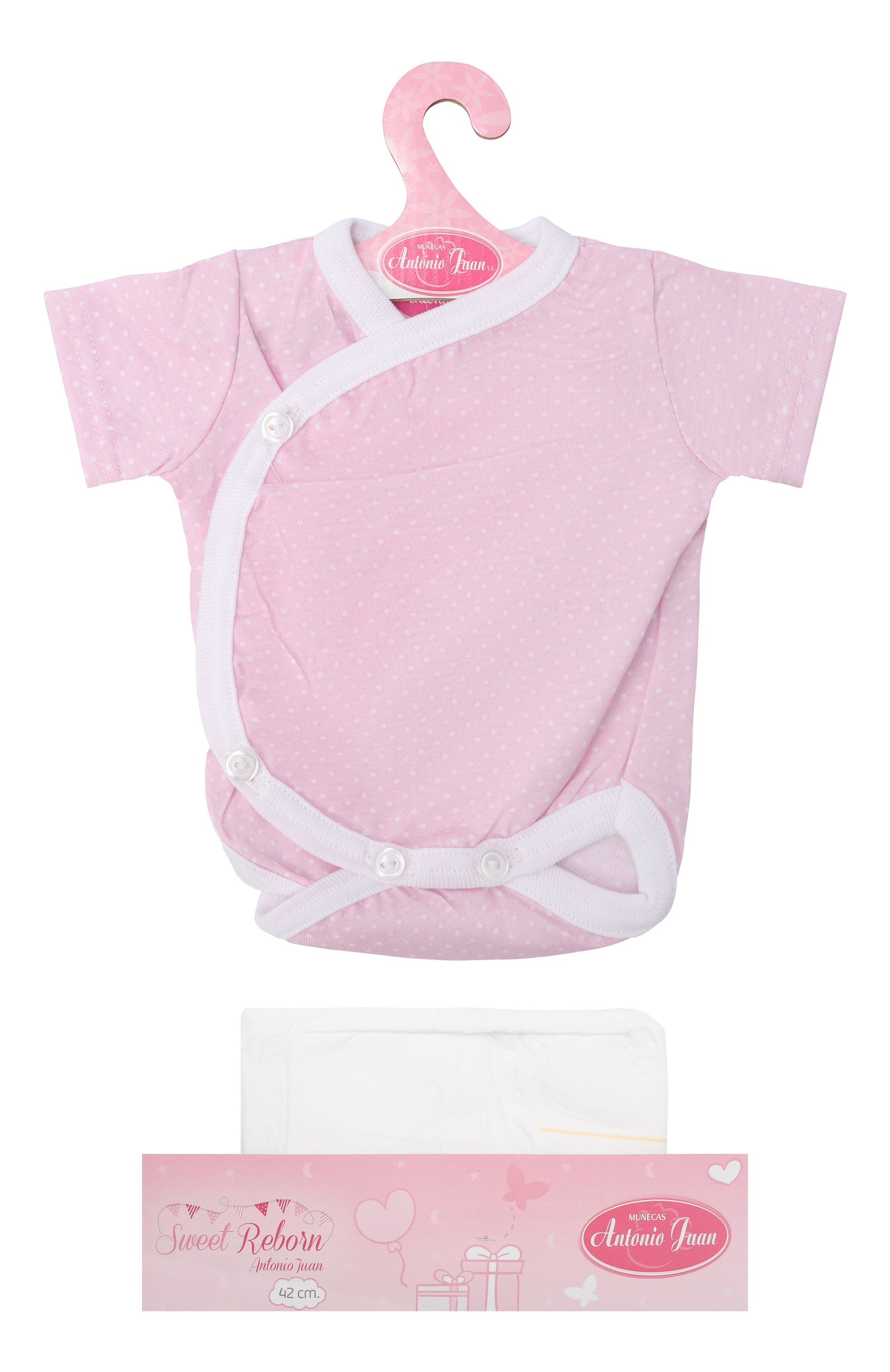 Одежда для кукол и пупсов 40 - 45 см ANTONIO JUAN розового цвета по цене 2620 руб., арт. 91046-13, фото 1 Одежда для кукол и пупсов 40 - 45 см ANTONIO JUAN, арт. 91046-13, фото 1