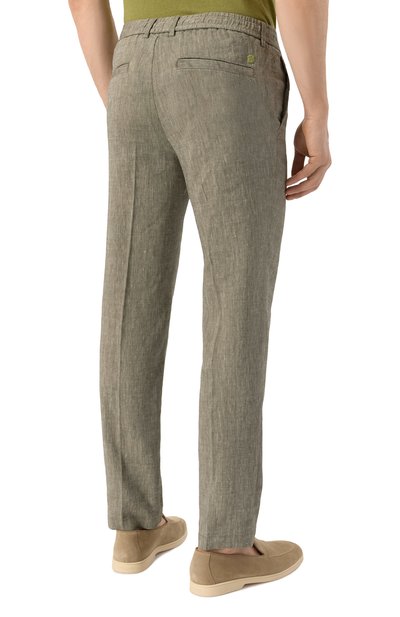 Брюки изо льна и вискозы BOSS, арт. 50540480, фото 4