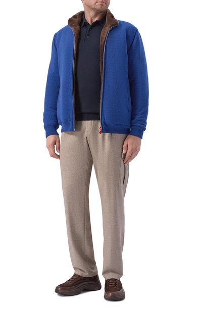 Мужской кашемировый кардиган с подкладкой из овчины KITON, арт. UMK1489S182_4XL-7XL