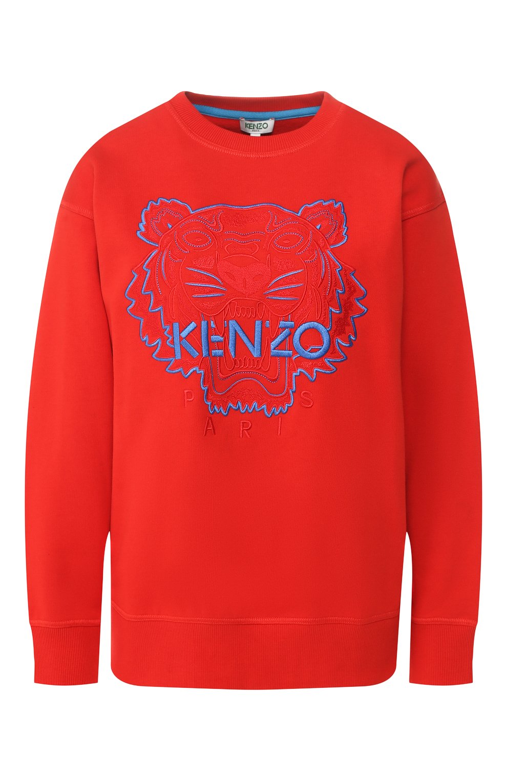 Хлопковый пуловер KENZO красного цвета по цене 24250 руб., арт. 2SW7874XE, фото 1 Хлопковый пуловер KENZO, арт. 2SW7874XE, фото 1