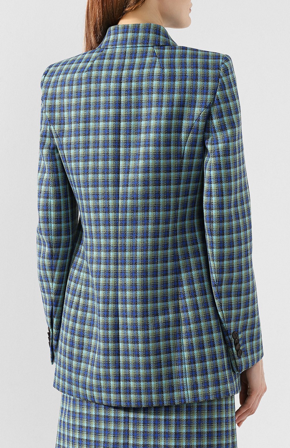 Шерстяной жакет BALENCIAGA голубого цвета по цене 170500 руб., арт. 571278/TCU11, фото 4 Шерстяной жакет BALENCIAGA, арт. 571278/TCU11, фото 4