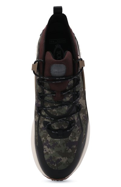 Комбинированные кроссовки no code TOD’S хаки цвета по цене 65650 руб., арт. XXM07I0EW20QNB, фото 5 Комбинированные кроссовки no code TOD’S, арт. XXM07I0EW20QNB, фото 5