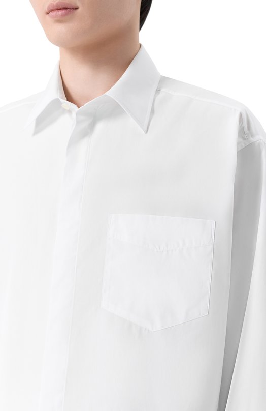Хлопковая рубашка Moschino A0228/0235 Белый  A0228/0235 Фото 5