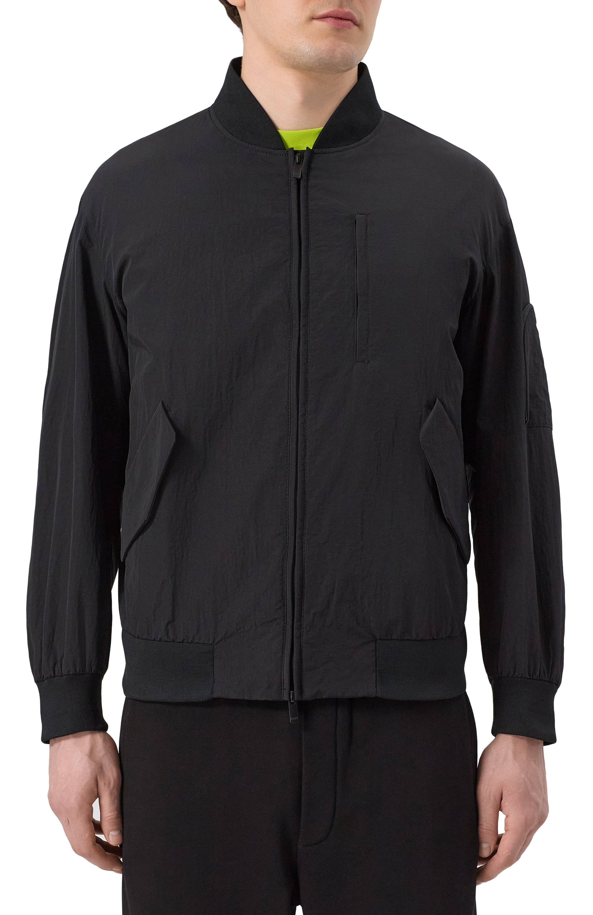 Бомбер HEVO черного цвета по цене 75950 руб., арт. CASTR0 090/H715, фото 3 Бомбер HEVO, арт. CASTR0 090/H715, фото 3