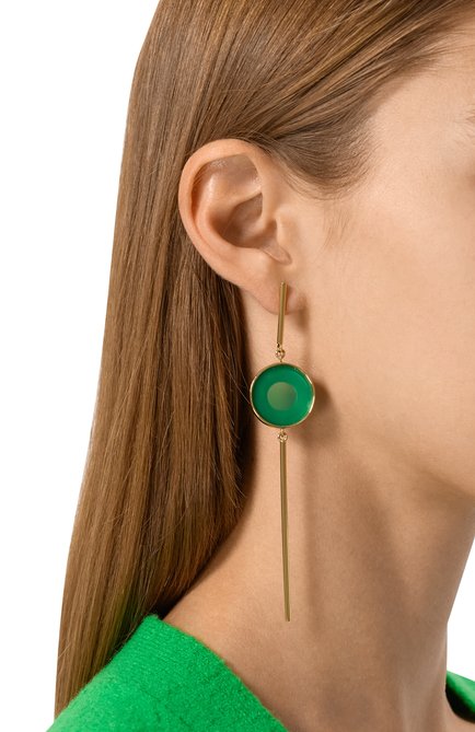 Женские серьги CRYSTALLINE JEWELLERY зеленого цвета, арт. 393В | Фото 2 (Нос: Не проставлено; Региональные ограничения белый список (Axapta Mercury): Не проставлено)
