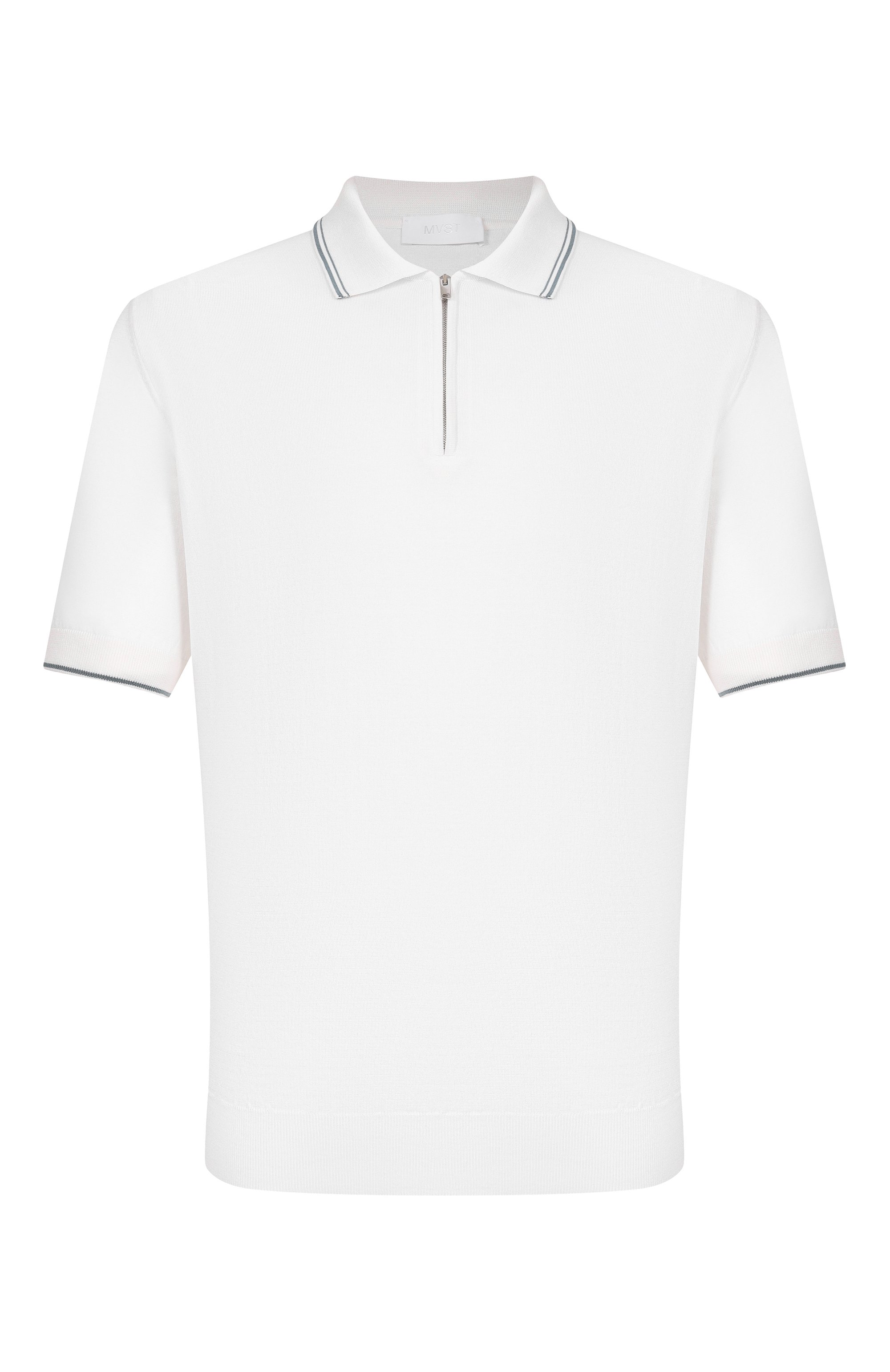 Поло из хлопка и шелка MVST белого цвета по цене 99500 руб., арт. M26.CSM.K425, фото 1 Поло из хлопка и шелка MVST, арт. M26.CSM.K425, фото 1
