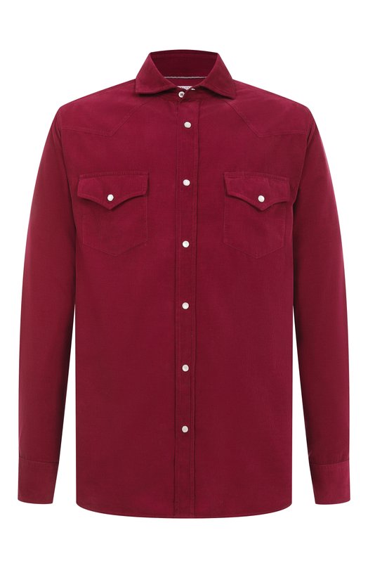 Вельветовая рубашка Brunello Cucinelli ML6884008 Бордовый ML6884008
