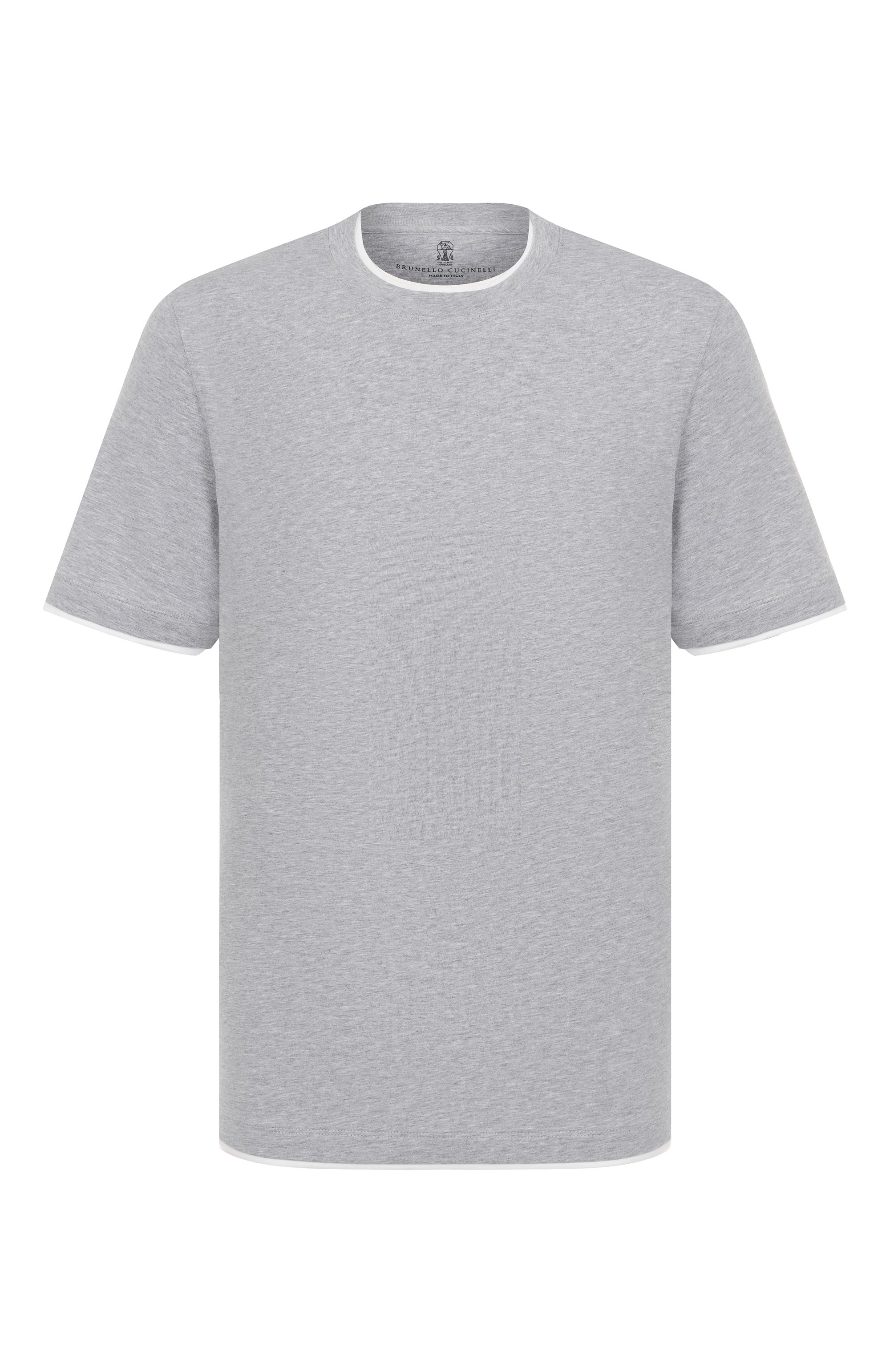 Хлопковая футболка BRUNELLO CUCINELLI, арт. M0B137427, фото 1