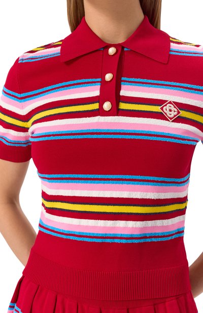 Поло из вискозы и хлопка CASABLANCA, арт. WS25-KW-946-01, фото 5