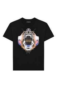 Детская хлопковая футболка MARCELO BURLON KIDS OF MILAN черного цвета, арт. 21E/B/MB/1110/0010/2-6Y | Фото 1 (Материал внешний: Хлопок; Рукава: Короткие; Региональные ограничения белый список (Axapta Mercury): RU; Мальчики Кросс-КТ: Футболка-одежда; Драгоценные камни: Проставлено; Материал сплава: Проставлено; Ростовка одежда: 6 лет | 116 см)