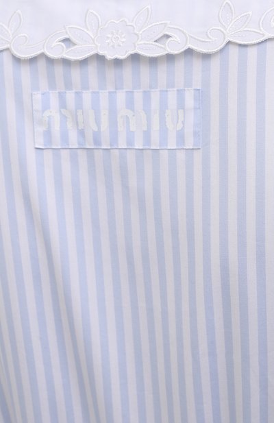 Хлопковое платье MIU MIU голубого цвета по цене 340000 руб., арт. MF4341-Z58-F0M10, фото 5 Хлопковое платье MIU MIU, арт. MF4341-Z58-F0M10, фото 5