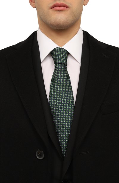 Шелковый галстук KITON зеленого цвета по цене 28050 руб., арт. UCRVKLC02I54, фото 2 Шелковый галстук KITON, арт. UCRVKLC02I54, фото 2