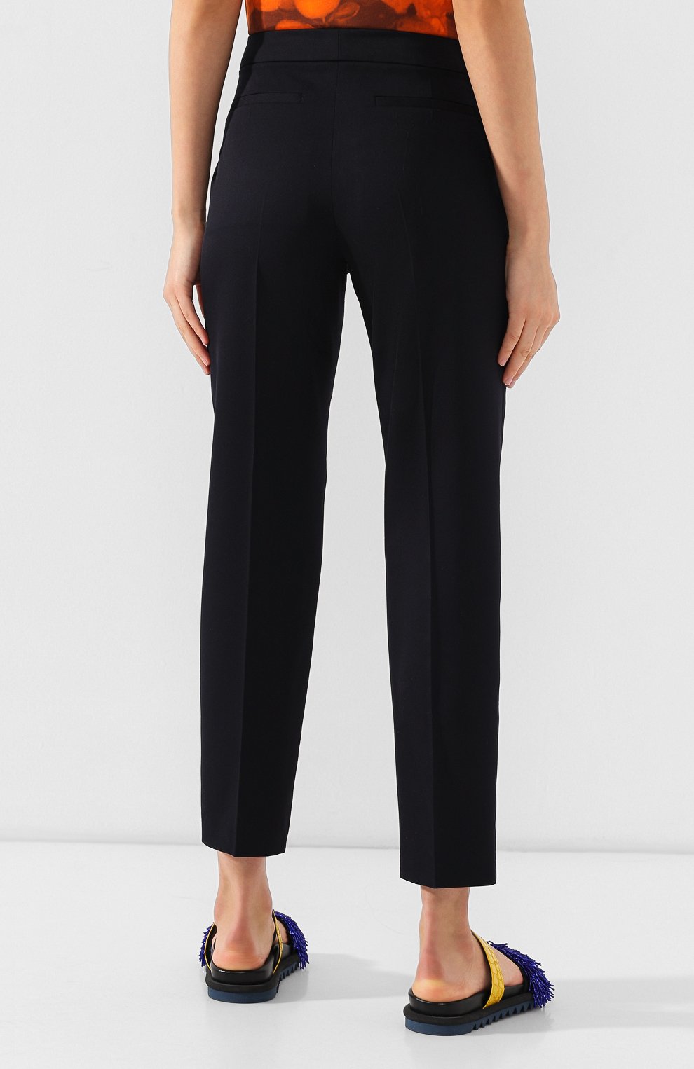Шерстяные брюки DRIES VAN NOTEN темно-синего цвета по цене 58600 руб., арт. 191-10958-7228, фото 4 Шерстяные брюки DRIES VAN NOTEN, арт. 191-10958-7228, фото 4