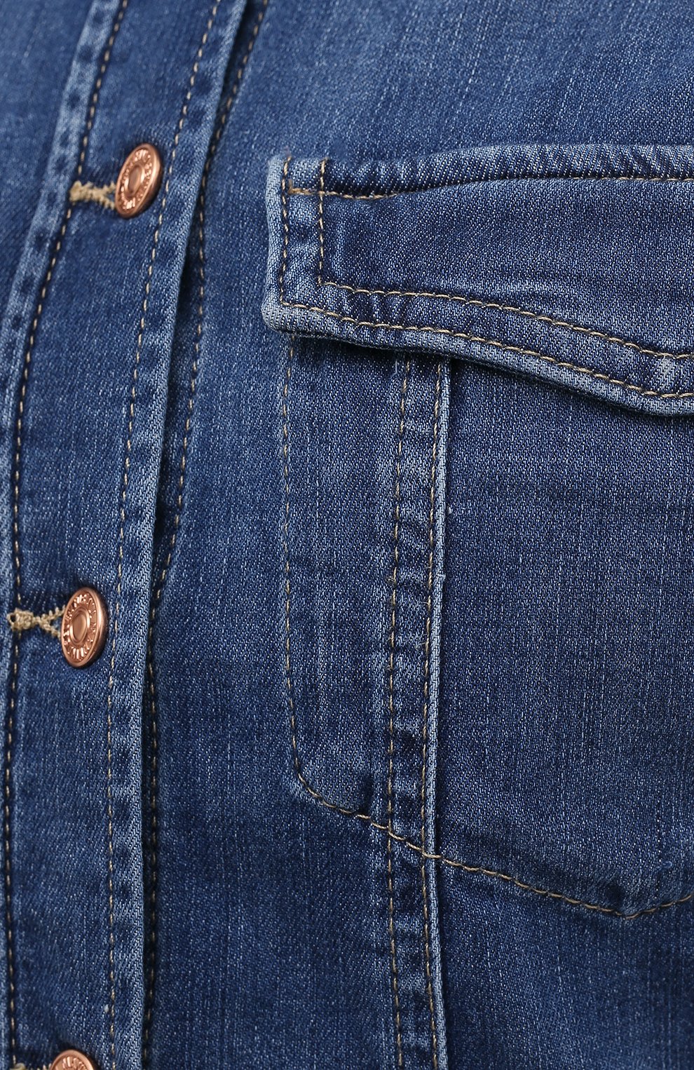 Джинсовое платье 7 FOR ALL MANKIND синего цвета по цене 29550 руб., арт. JSLLZ030WE, фото 5 Джинсовое платье 7 FOR ALL MANKIND, арт. JSLLZ030WE, фото 5