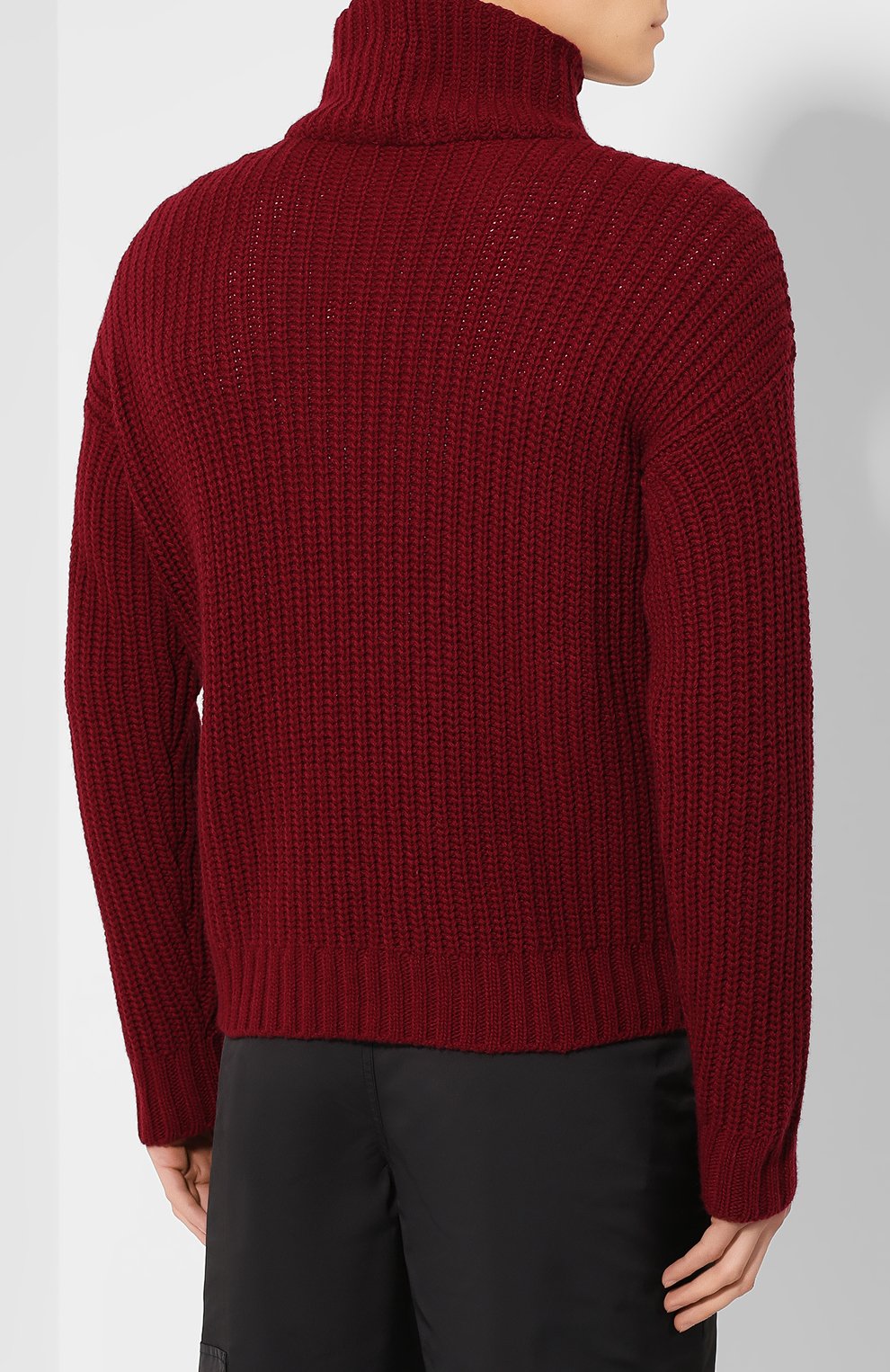 Свитер из смеси шерсти и кашемира VALENTINO бордового цвета по цене 116500 руб., арт. SV0KC05J5QN, фото 4 Свитер из смеси шерсти и кашемира VALENTINO, арт. SV0KC05J5QN, фото 4