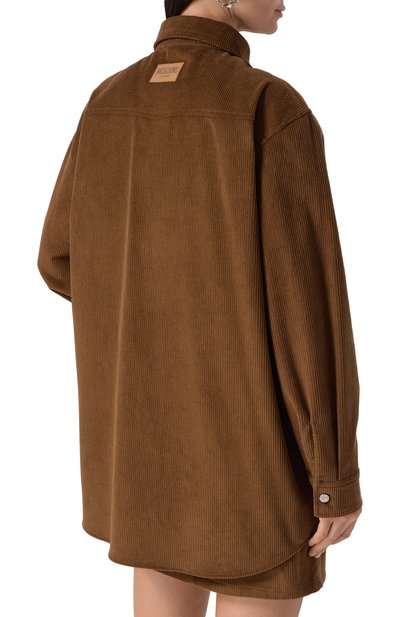 Вельветовая рубашка M05CH1NO JEANS коричневого цвета по цене 48350 руб., арт. V0201/8220, фото 4 Вельветовая рубашка M05CH1NO JEANS, арт. V0201/8220, фото 4