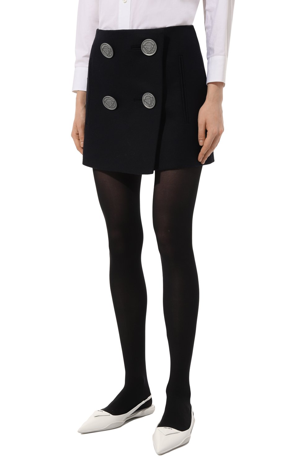 Шерстяная юбка PRADA, арт. P119TC-W3Q-F0008-212, фото 3