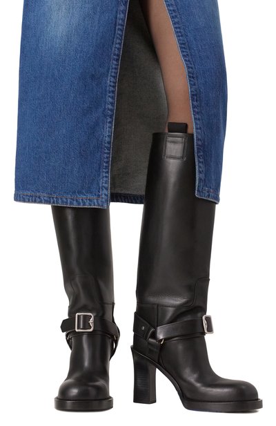 Кожаные сапоги BURBERRY, арт. 8079913, фото 3