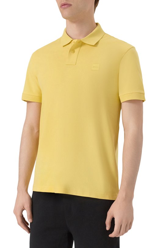 

Хлопковое поло BOSS Orange, Жёлтый