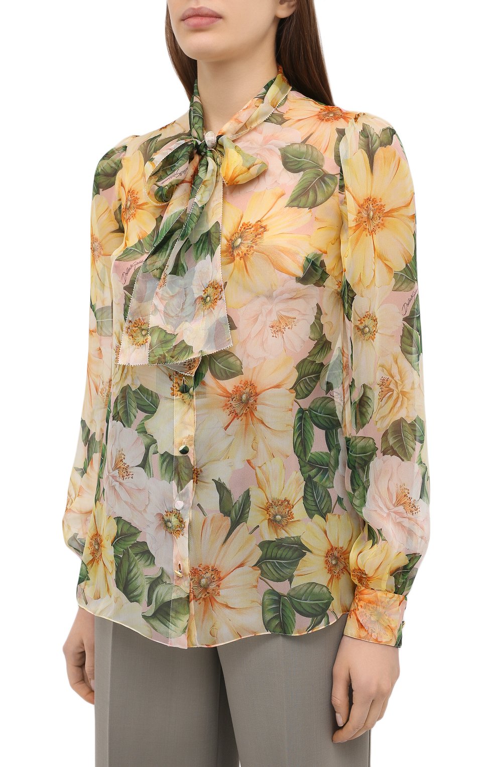 Шелковая блузка DOLCE & GABBANA, арт. F5L66T/IS1E5, фото 3