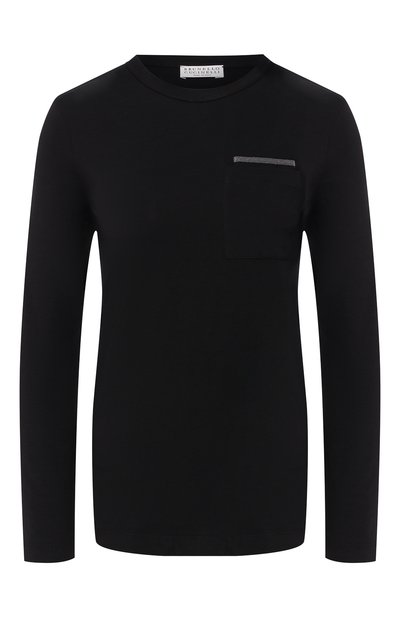 Женская хлопковый лонгслив BRUNELLO CUCINELLI, арт. M0T18BB210