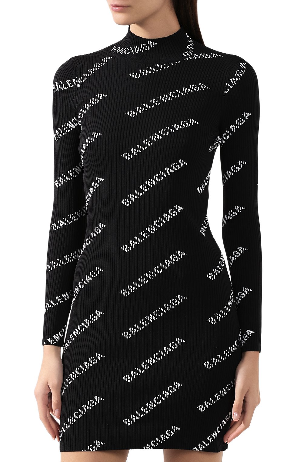 Платье BALENCIAGA черно-белого цвета по цене 144500 руб., арт. 595196/T6140, фото 3 Платье BALENCIAGA, арт. 595196/T6140, фото 3
