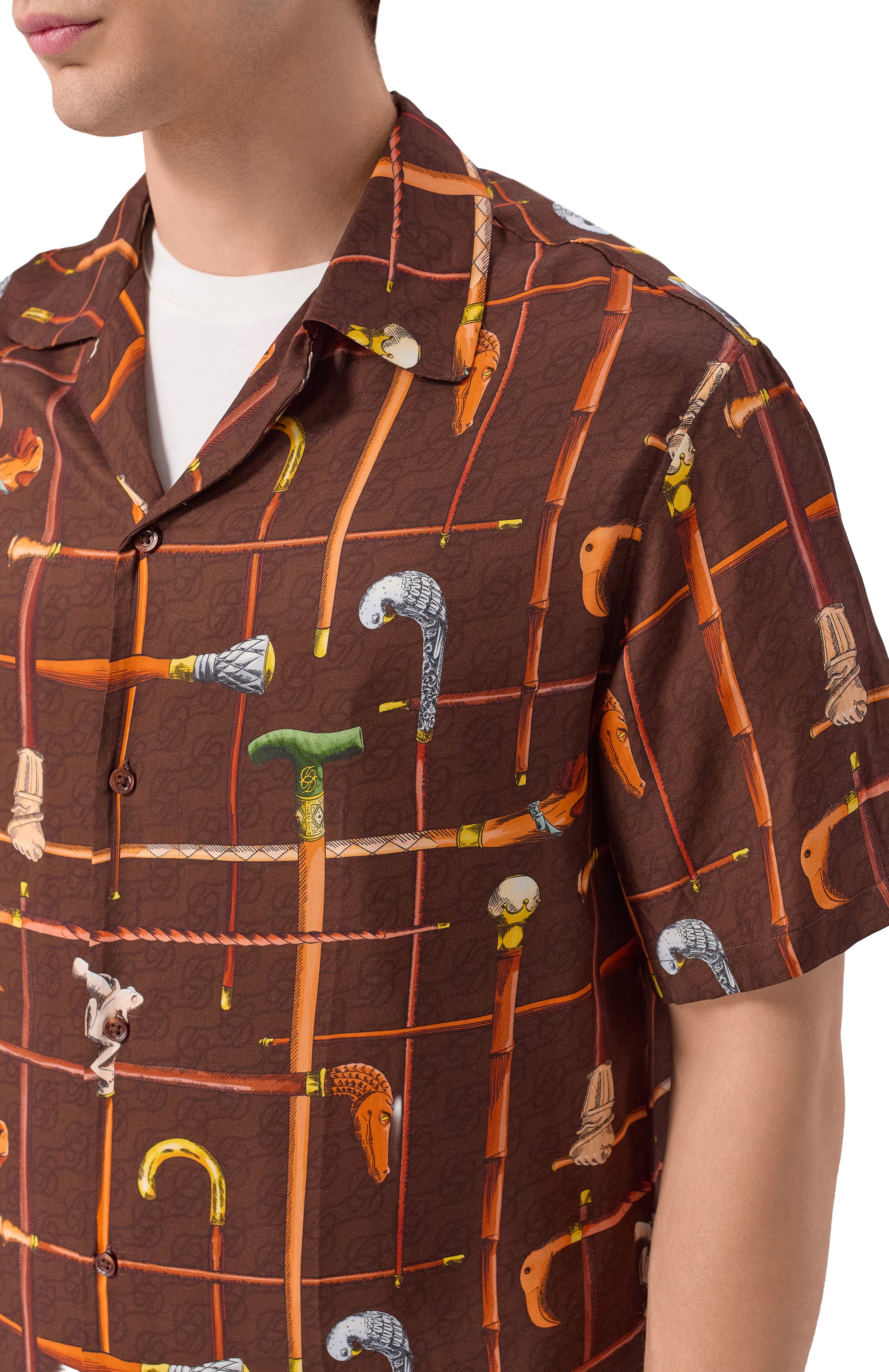 Рубашка из вискозы DROLE DE MONSIEUR, арт. K-SH230-VI033-BN, фото 5