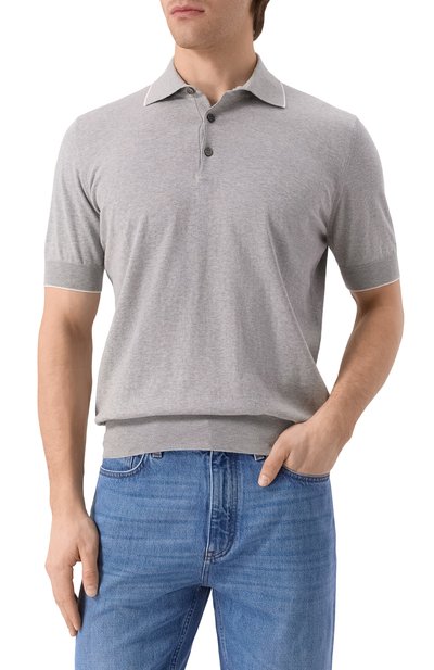 Хлопковое поло BRUNELLO CUCINELLI, арт. M29805205, фото 3