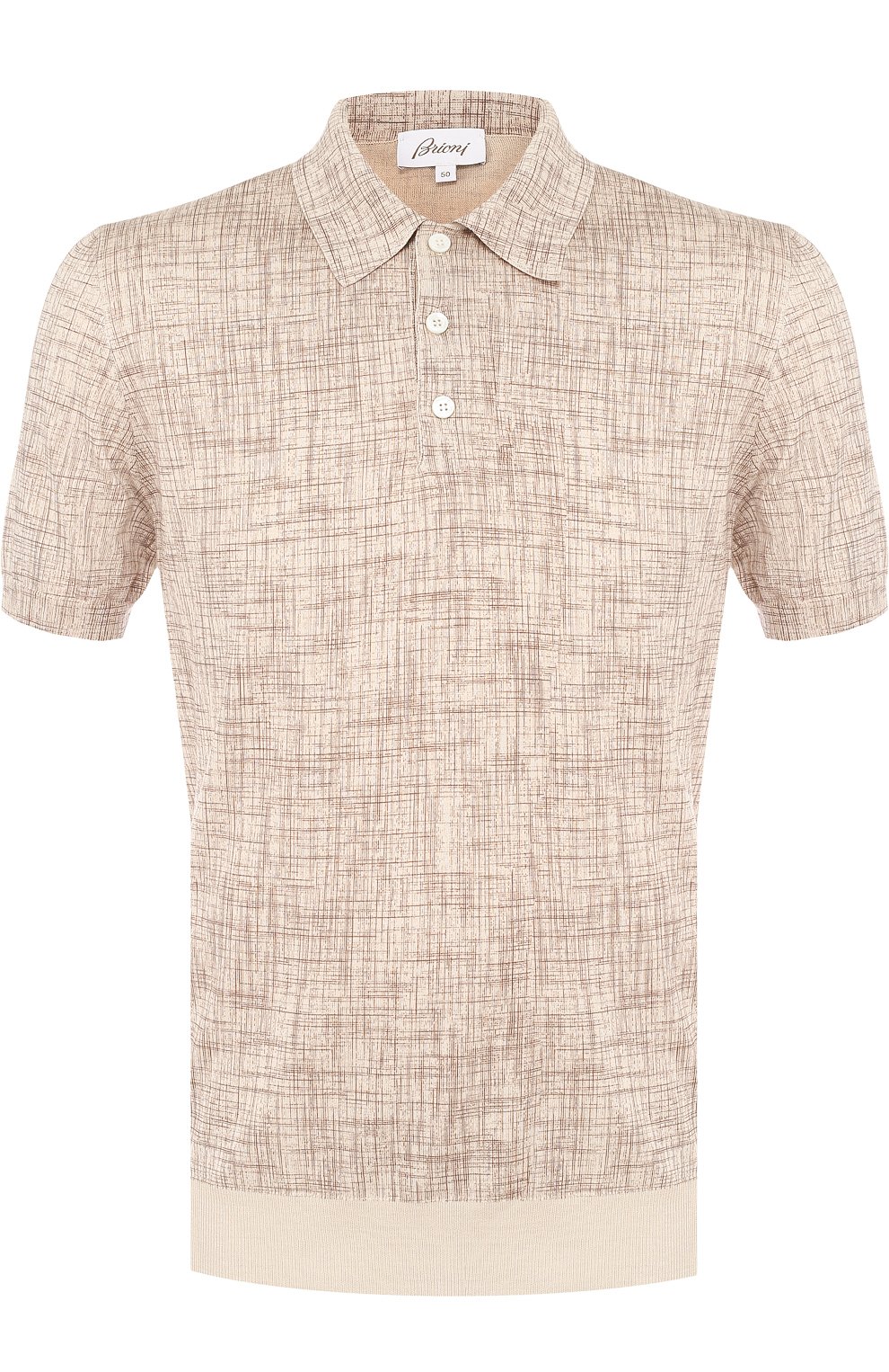 Поло с короткими рукавами из смеси шелка и хлопка BRIONI, арт. UMR40L/P7K22, фото 1