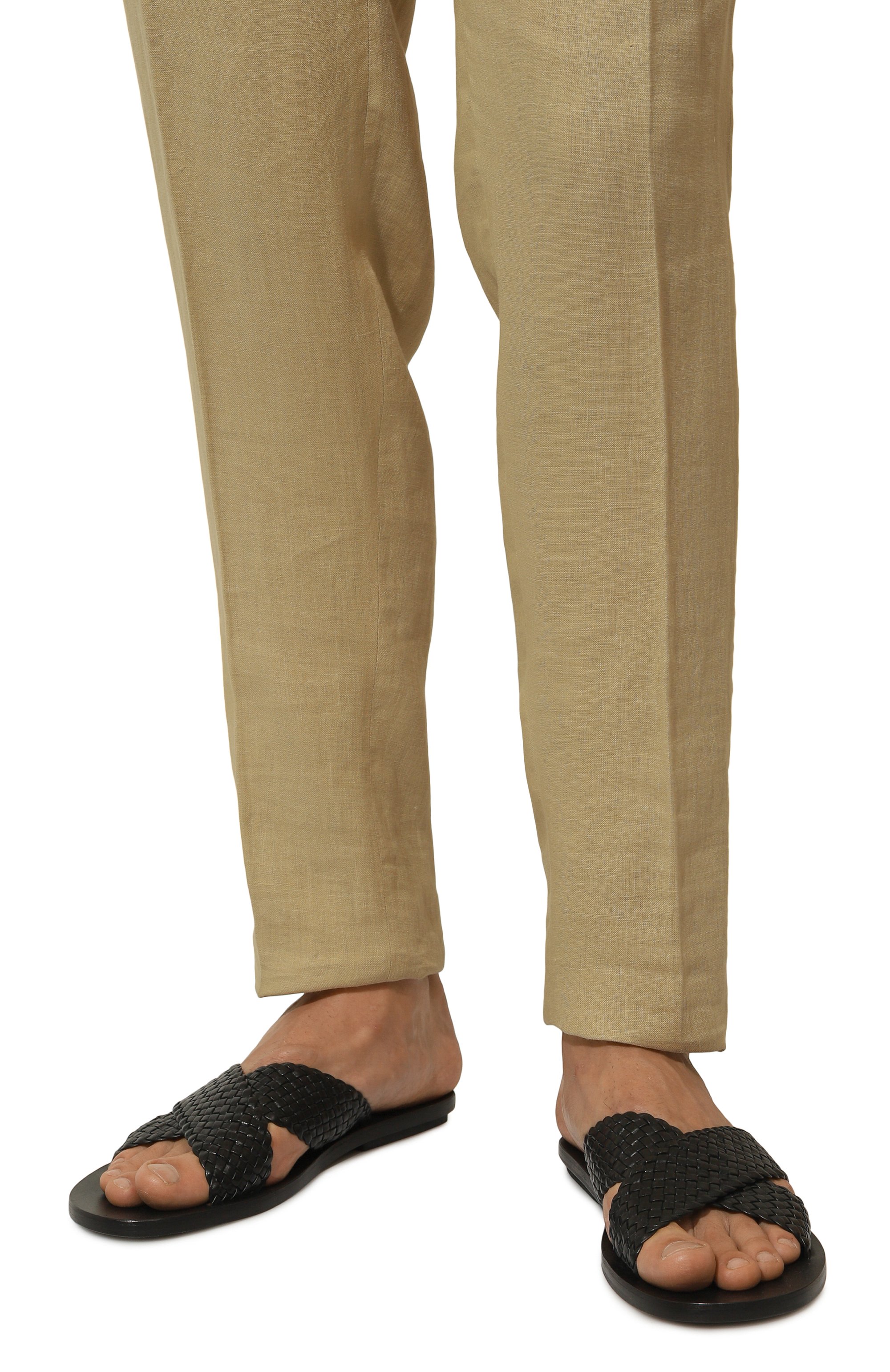 Кожаные шлепанцы KITON, арт. USSA035N00982, фото 3