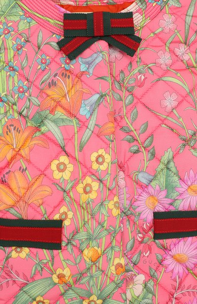 Стеганая куртка с принтом и круглым вырезом GUCCI розового цвета по цене 46850 руб., арт. 503518/XBD53, фото 3 Стеганая куртка с принтом и круглым вырезом GUCCI, арт. 503518/XBD53, фото 3