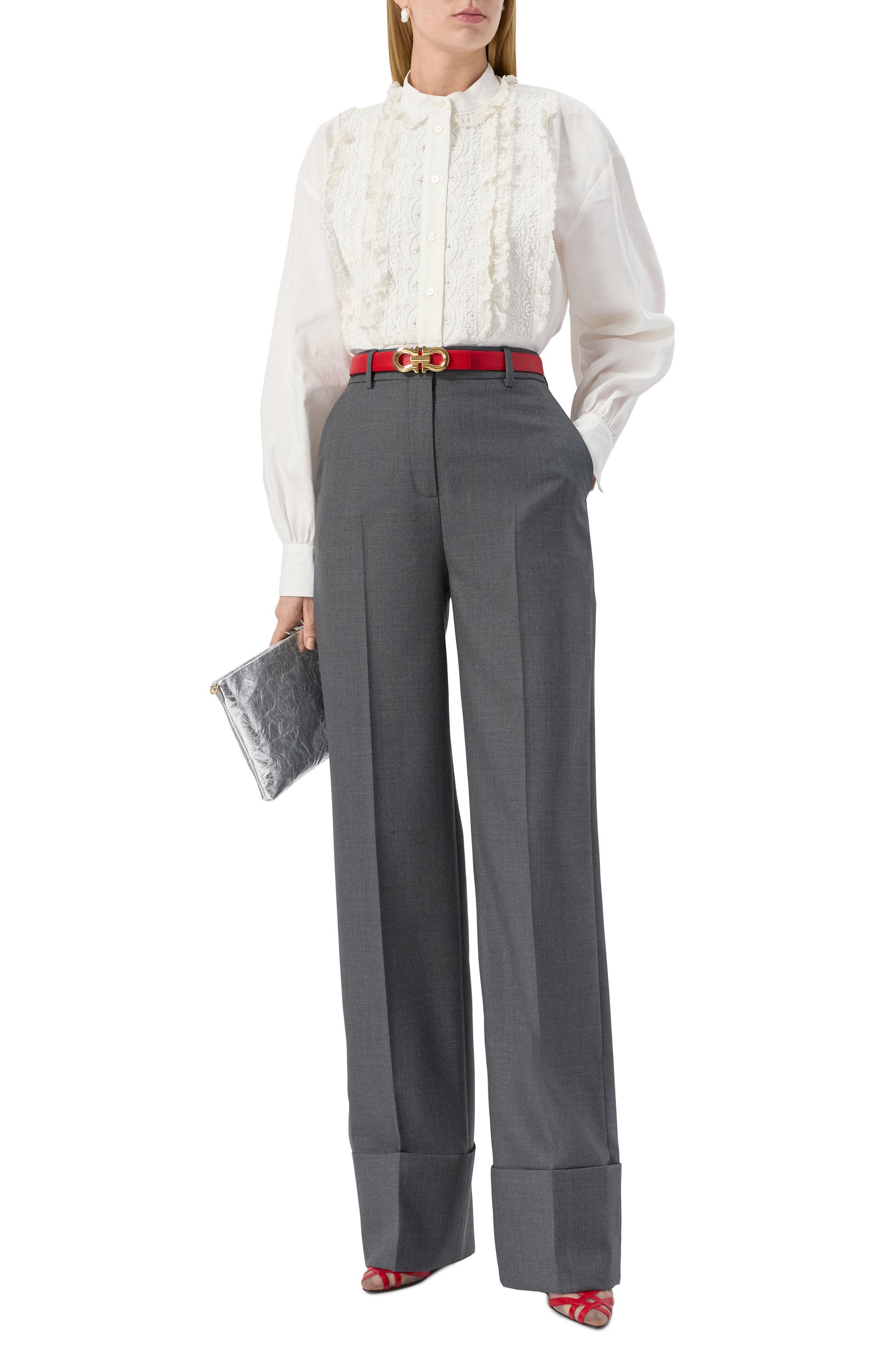 Шерстяные брюки VALENTINO, арт. 6B0RB6F0/8VB, фото 2