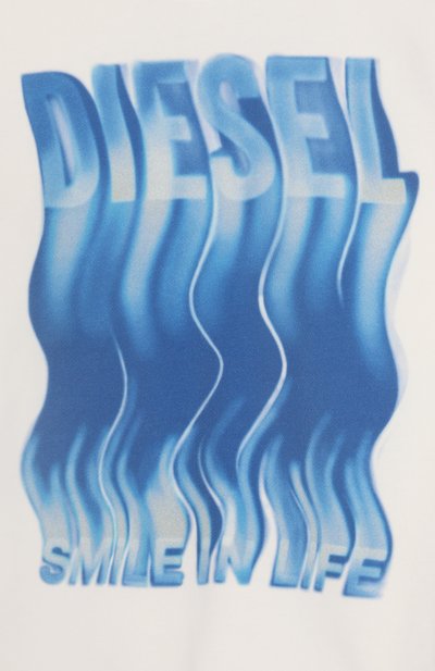 Хлопковый свитшот DIESEL молочного цвета по цене 10900 руб., арт. J02628/KYAZ3, фото 3 Хлопковый свитшот DIESEL, арт. J02628/KYAZ3, фото 3