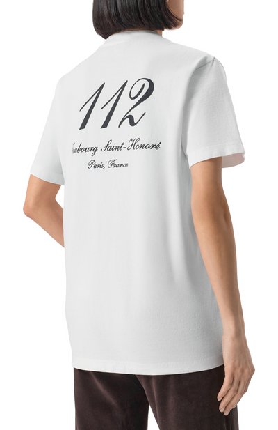 Хлопковая футболка sporty & rich x le bristol paris SPORTY AND RICH белого цвета по цене 9950 руб., арт. T0043517619WH01, фото 4 Хлопковая футболка sporty & rich x le bristol paris SPORTY AND RICH, арт. T0043517619WH01, фото 4