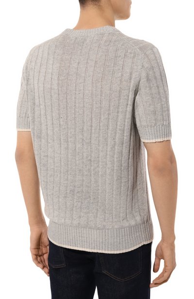 Джемпер изо льна и хлопка BRUNELLO CUCINELLI, арт. M2L70B2273, фото 4