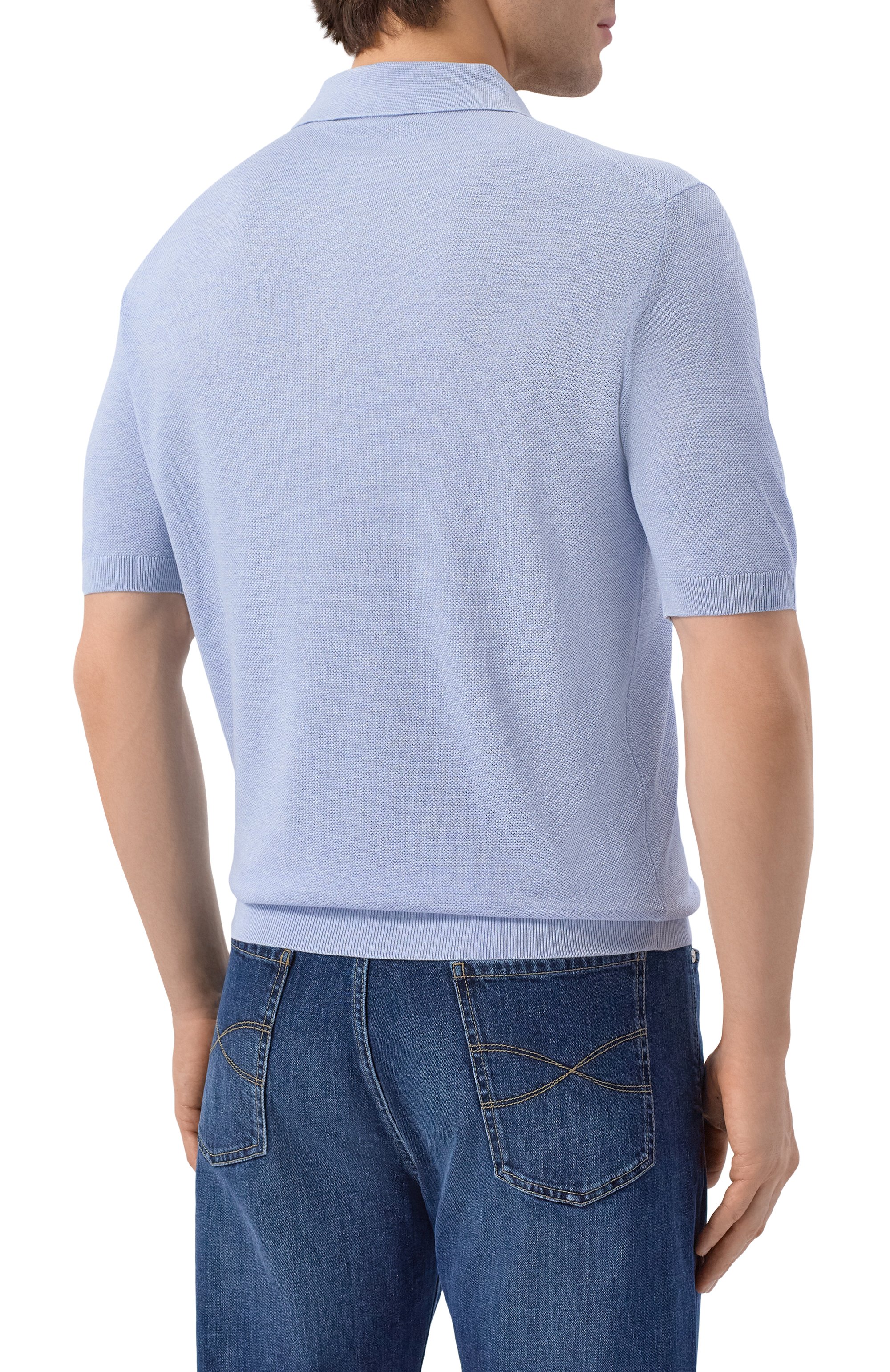 Шелковое поло ANDREA CAMPAGNA, арт. PL1MC/SE18Q, фото 4