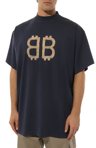 Хлопковая футболка BALENCIAGA, арт. 739028/T0VU6, фото 3