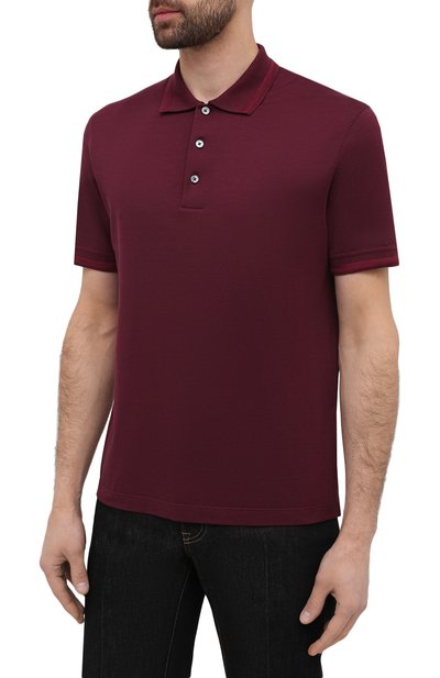 Поло из шелка и хлопка ZEGNA, арт. UW341/746, фото 3