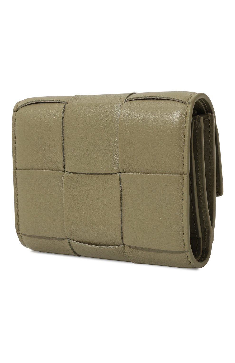 Кожаное портмоне BOTTEGA VENETA хаки цвета по цене 74250 руб., арт. 651372/VCQC1, фото 2 Кожаное портмоне BOTTEGA VENETA, арт. 651372/VCQC1, фото 2