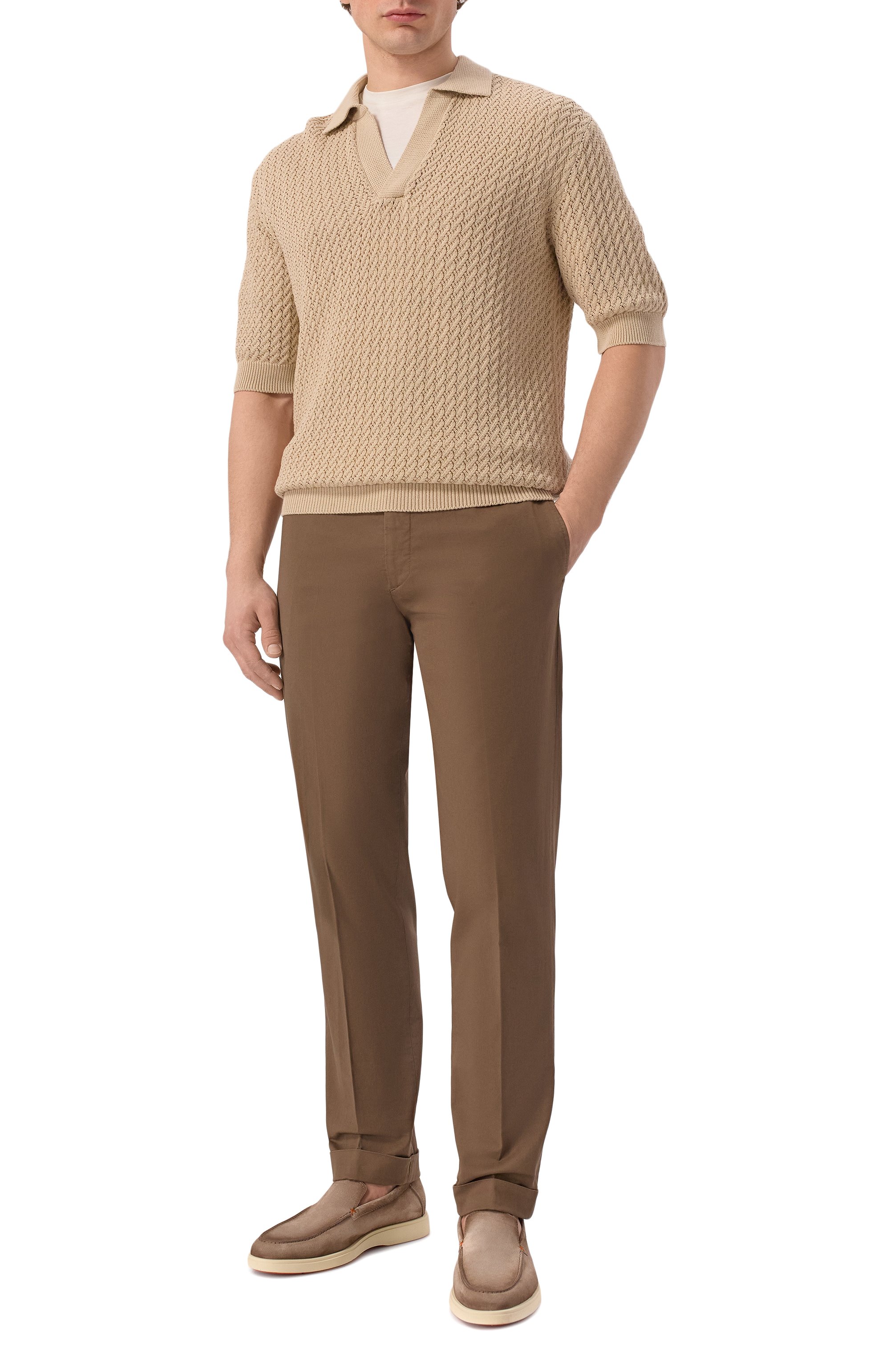 Хлопковое поло ANDREA CAMPAGNA, арт. M5426-9022, фото 2