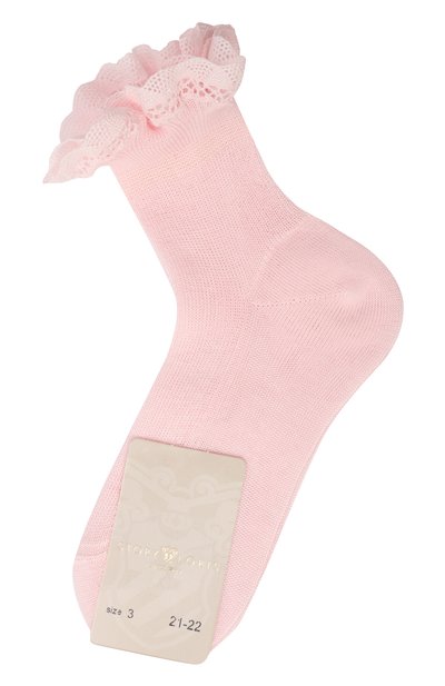 Хлопковые носки STORY LORIS светло-розового цвета по цене 3880 руб., арт. 6141/17-22, фото 1 Хлопковые носки STORY LORIS, арт. 6141/17-22, фото 1